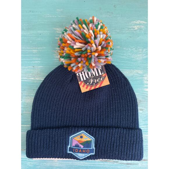 Home Free Beanie Blue Idaho Winter Hat - Picture 1 of 3
